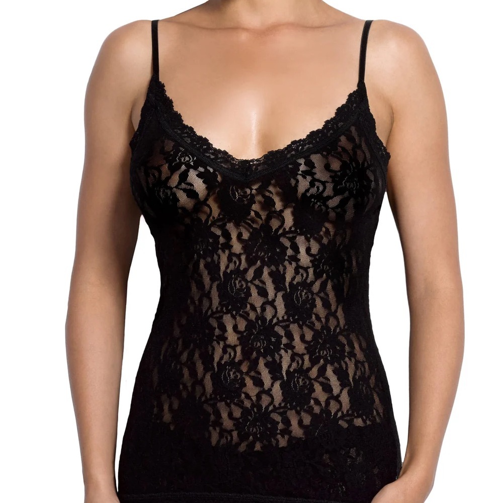 Black Hanky Panky signature lace v-front cami